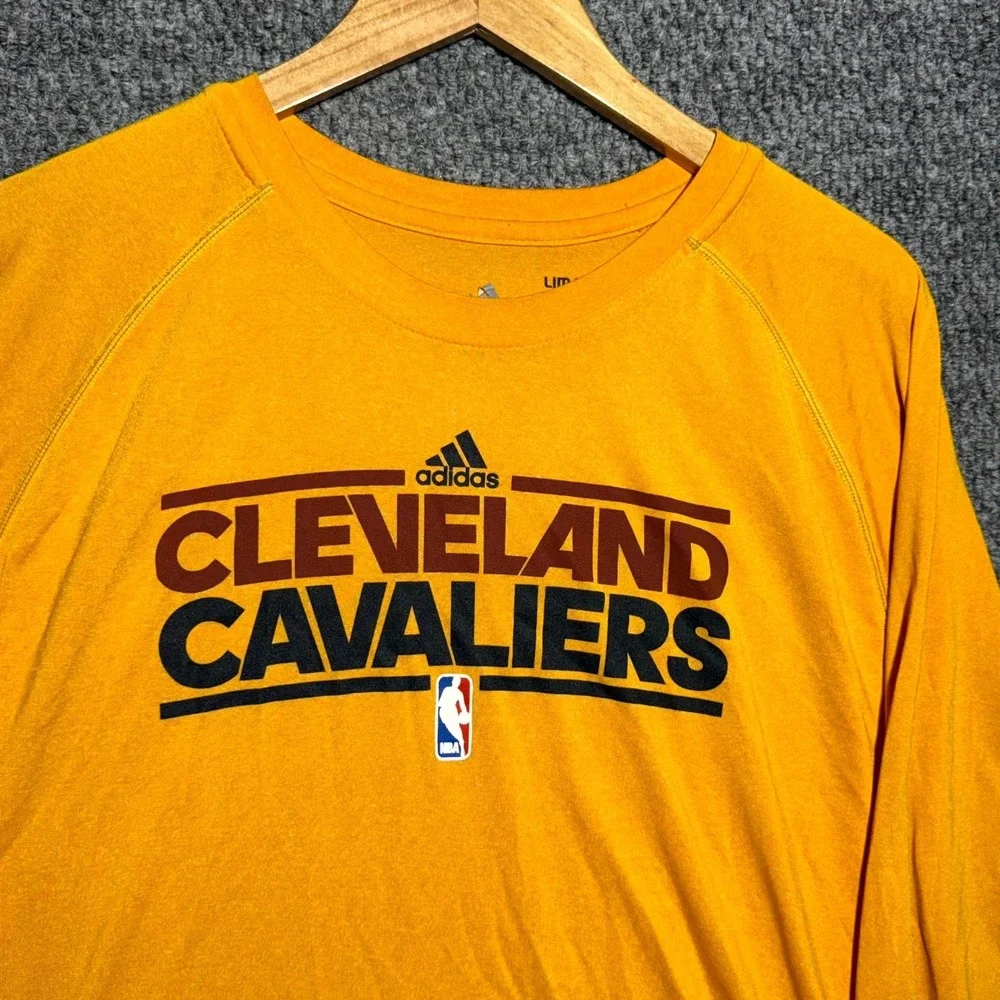 Cleveland Cavaliers NBA Adidas Long Sleeve Shooting Shirt Yellow Men's Size XL